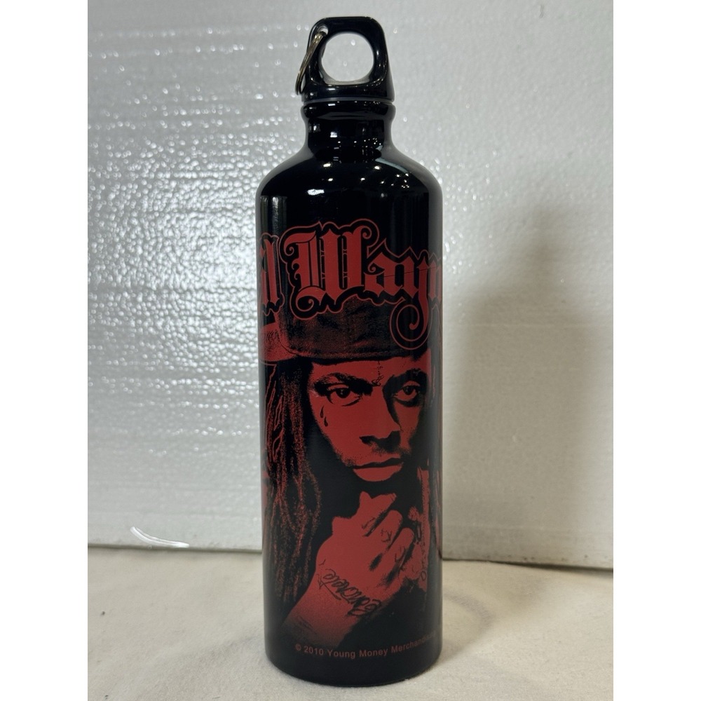 Lil Wayne Water Bottle Aluminum Graphic‎ with Clip 750 ML Official Concert Dent